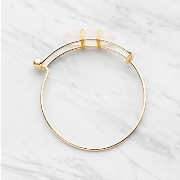 LAST ONE SALE Crystal + Gold Adjustable Bangle - Picture 3 of 4